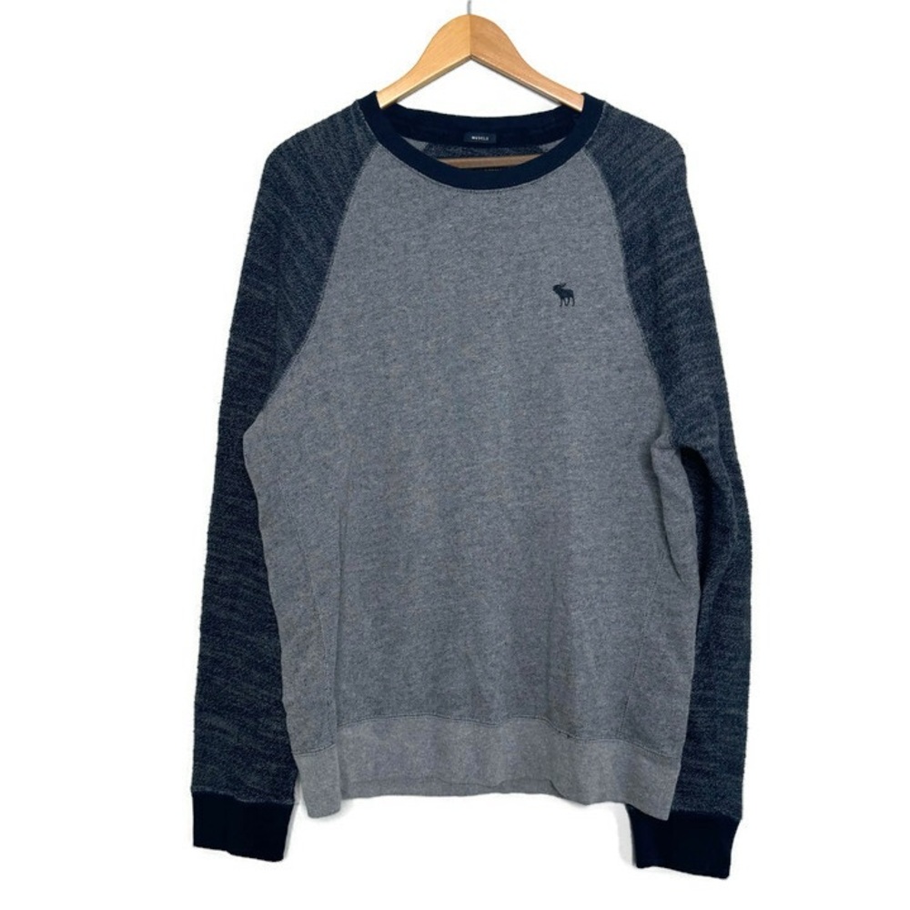 Abercrombie And Fitch Pullover Muscle Sweater Blue And Gray Men’s Size XL